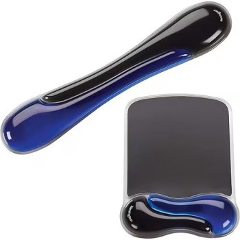 Kit Mouse Pad y Reposamuñecas Kensington K52920WW - Gel - Negro con Azul - K52920WW