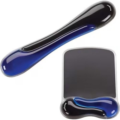 Kit Mouse Pad y Reposamuñecas Kensington K52920WW - Gel - Negro con Azul - K52920WW