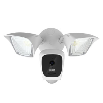 Cámara de Seguridad Inteligente Nexxt NHC-F610 1080p con Visión Nocturna y Reflectores para Exterior