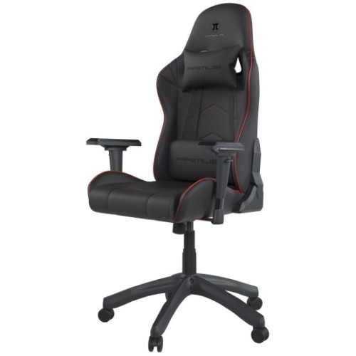 Silla Gamer Primus Gaming PCH-202RD - Soporte 140kg - Ajuste 4D - Negro/Rojo