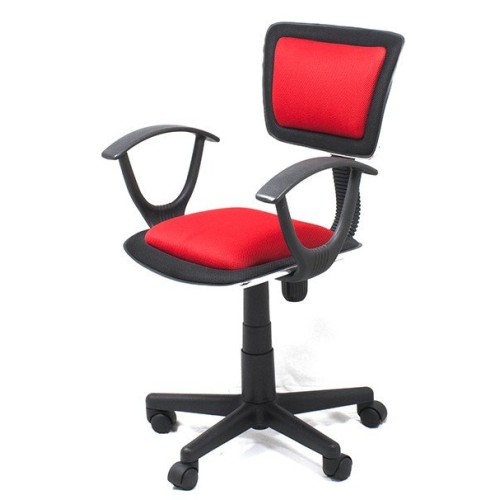 Silla de Oficina Xtech con Reposabrazos - Modelo QZY-0613R Negro con Rojo