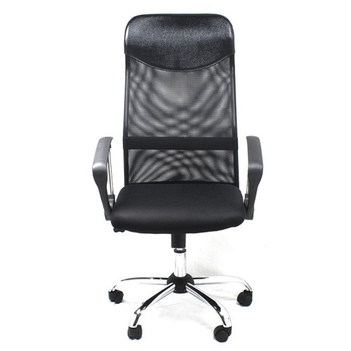 Silla de Oficina Xtech QZY-2501 con Reposabrazos y Reposacabezas - Negro con Plata