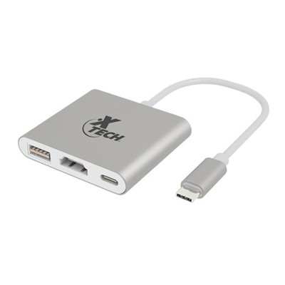Adaptador Xtech XTC-565 - USB-C - HDMI - USB 3.0 - Gris - XTC-565