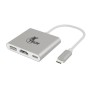 Adaptador Xtech XTC-565 - USB-C - HDMI - USB 3.0 - Gris - XTC-565