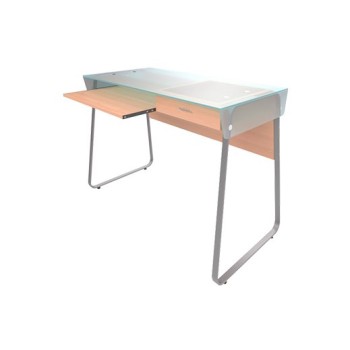 Escritorio para Computadora Xtech XTF-CD197 - Tablero de partículas prensadas, PVC, Metal, Vidrio - Sicomoro - XTF-CD197