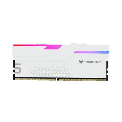 Memoria RAM Acer Predator HERMES - DDR5 - 32GB (2x16GB) - 7200MHz - UDIMM - Para PC - Blanco - BL.9BWWR.405