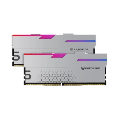 Memoria RAM Acer Predator Hermes - DDR5 - 48GB (2x24GB) - 7200MHz - DIMM - Plata - Para PC - BL.9BWWR.449