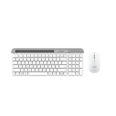 Kit de Teclado y Mouse Acteck Creator Virtuos Silk MK720 - Inalámbrico - Multimedia - Español - Blanco - AC-936262