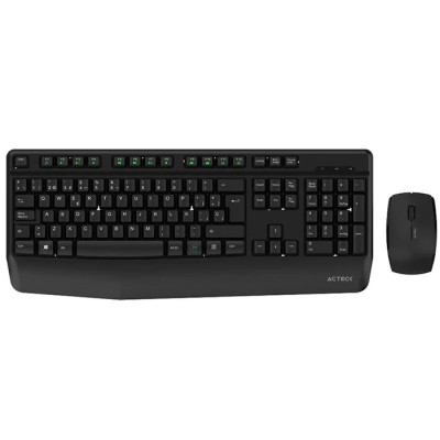 Kit de Teclado y Mouse Acteck CREATOR PLUS MK465 - Inalámbrico - Negro - AC-936354