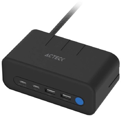 Supresor de Picos Acteck ENERGON MATE CE676 - 3 Contactos - USB - Negro - AC-936514