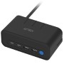 Supresor de Picos Acteck ENERGON MATE CE676 - 3 Contactos - USB - Negro - AC-936514