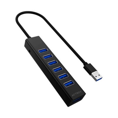 Hub USB Acteck PORT X7C DH607 - 7x USB 3.0 - Negro - AC-937030