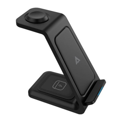 Cargador Inalámbrico Acteck Energon S-Mate CI720 - 3 en 1 - 3/15W - Negro - AC-937153
