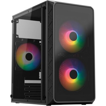 Gabinete Gamer Acteck Doom Pro Crystal GI730C - Mini Torre - Mini-ITX/Micro-ATX - Fuente 600W - 3 Ventiladores - Panel Lateral  - AC-939225