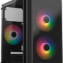Gabinete Gamer Acteck Doom Pro Crystal GI730C - Mini Torre - Mini-ITX/Micro-ATX - Fuente 600W - 3 Ventiladores - Panel Lateral  - AC-939225