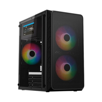 Gabinete Gamer Acteck Doom Pro Mesh GI730M - Mini Torre - Mini-ITX/Micro-ATX - Fuente 600W - 3 Ventiladores - Panel Lateral  - AC-939249