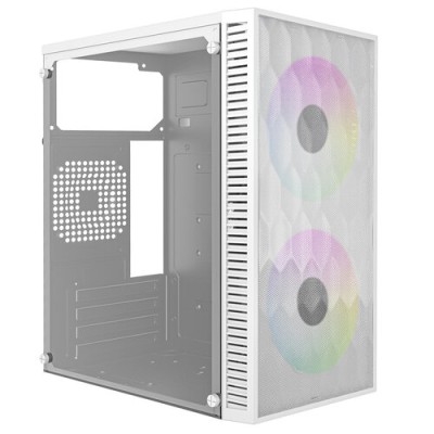 Gabinete Gamer Acteck Fuji GC470 - Mini Torre - Micro ATX/Mini ITX - Fuente 500W - Panel Lateral - Blanco - AC-939515