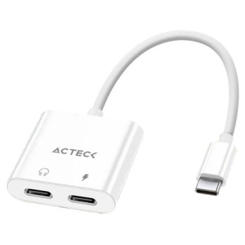 Adaptador USB Acteck Shift Plus AA415 - USB-C a 2x USB-C - Blanco - AC-939768