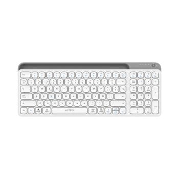 Teclado Acteck Inspire Trek TI747 - Inalámbrico - Bluetooth - USB - Español - Blanco - AC-940115