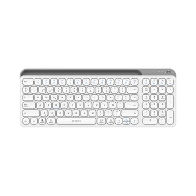 Teclado Acteck Inspire Trek TI747 - Inalámbrico - Bluetooth - USB - Español - Blanco - AC-940115
