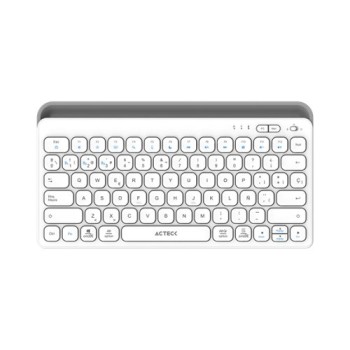 Teclado Acteck Inspire Trek TI737 - Inalámbrico - Bluetooth - USB - Español - Blanco - AC-940139