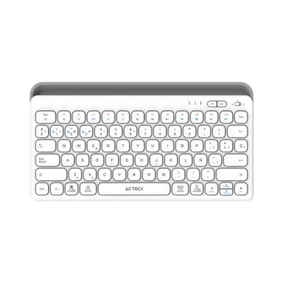Teclado Acteck Inspire Trek TI737 - Inalámbrico - Bluetooth - USB - Español - Blanco - AC-940139