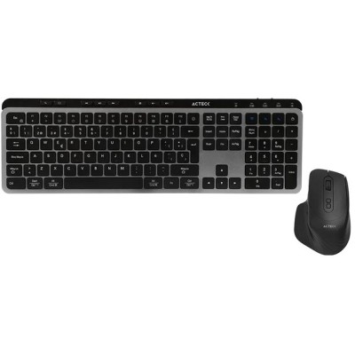 Kit Teclado y Mouse Acteck Creator Krea MK755 - Inalámbrico - Gris con Negro - AC-940160