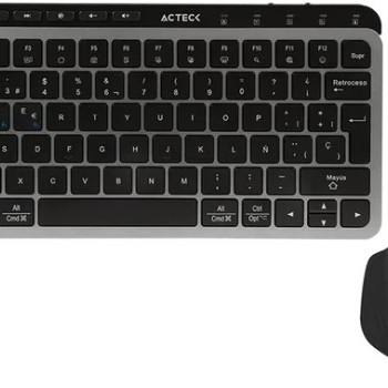 Kit Teclado y Mouse Acteck Creator Krea MK750 Inalámbrico - 65% Español - Negro y Gris