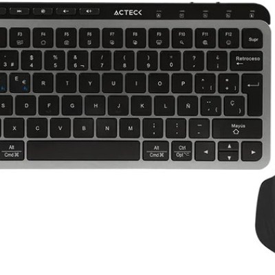 Kit Teclado y Mouse Acteck Creator Krea MK750 - Inalámbrico - Gris con Negro - AC-940177