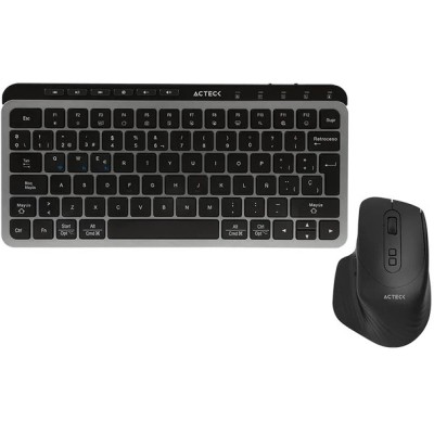 Kit Teclado y Mouse Acteck Creator Krea MK750 - Inalámbrico - Gris con Negro - AC-940177