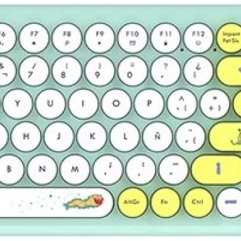 Kit Teclado y Mouse Inalámbrico Acteck Creator Chic K-Colors MK480 - Tiffany - AC-940238