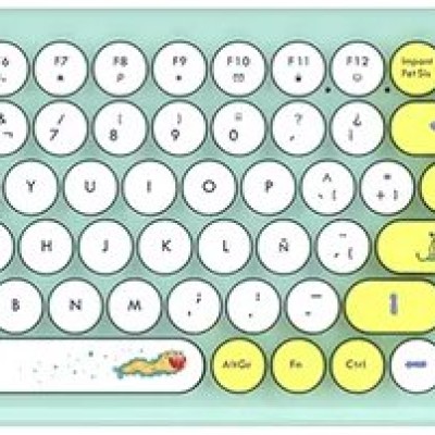 Kit Teclado y Mouse Acteck Creator Chic K- Colors MK480 - Inalámbrico - Tiffany - AC-940238