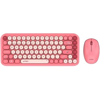 Kit Teclado y Mouse Acteck Creator Chic K- Colors MK480 - Inalámbrico - Rojo - AC-940245