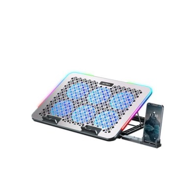 Base Enfriadora Acteck Froost Raw BE630 - 15.6" - 2xUSB - Ajustable - RGB - Soporte para Celular - AC-940771