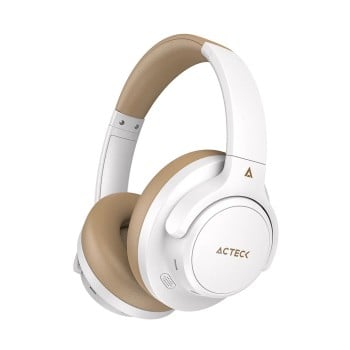 Audífonos Acteck Hype Epic HP750 - Inalámbrico - Bluetooth - Blanco con Dorado - AC-940863