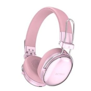 Audífonos Acteck Luxe Chic HP710 - Inalámbrico - Bluetooth - Rosa - AC-940900