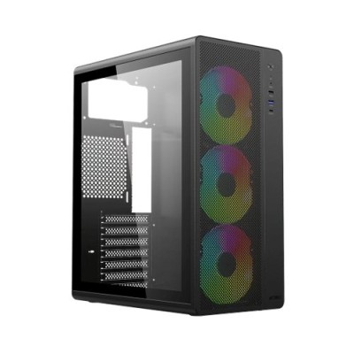 Gabinete Gamer Acteck Essen Pro X GM767 - Media Torre - ATX/Micro ATX/ITX - 3 Ventiladores - Panel Lateral - AC-941709