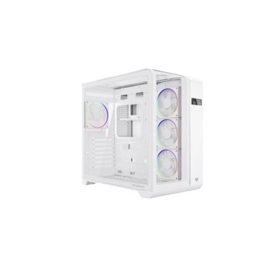 Gabinete Gamer Acteck Tank Expert Curve7400 - Media Torre - ATX/M-ATX/ITX - Panel Lateral - Pantalla de Monitoreo - 4 Ventiladores - Blanco - BR-941600