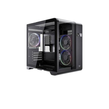 Gabinete Gamer Acteck Tank Expert Curve6400 - Mini Torre - M-ATX/ITX - Panel Lateral - Pantalla de Monitoreo - BR-941617