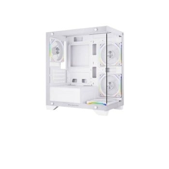 Gabinete Gamer Acteck Tank Perform 3600 - Mini Torre - M-ATX/ITX - Panel Lateral - 4 Ventiladores - Blanco - BR-941648
