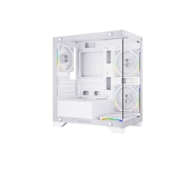 Gabinete Gamer Acteck Tank Perform 3600 - Mini Torre - M-ATX/ITX - Panel Lateral - 4 Ventiladores - Blanco - BR-941648