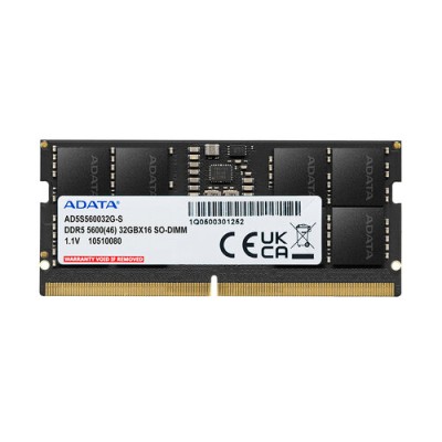 Memoria RAM ADATA AD5S560016G-S - DDR5 - 16GB - 5600MHz - SO-DIMM - para Laptop - AD5S560016G-S