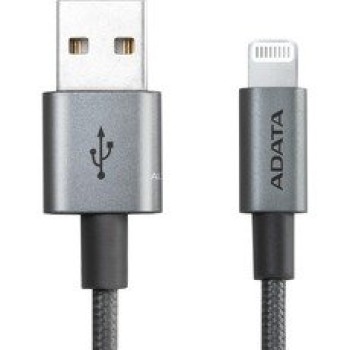 Cable ADATA USB 2.0 a Lightning 1 Metro Color Titanio Modelo AMFIAL-1MK-CTI