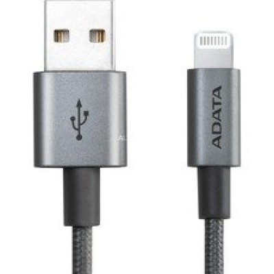 Cable ADATA AMFIAL-1MK-CTI - USB 2.0 a Lightning - 1 Mtr - Titanio - AMFIAL-1MK-CTI