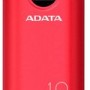 Power Bank ADATA P10000QCD - 10000 mAh - USB - Rojo - AP10000QCD-DGT-CRD