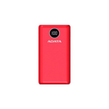 Power Bank ADATA P20000QCD - 20000 mAh - USB - Rojo - AP20000QCD-DGT-CRD
