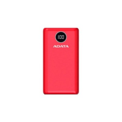 Power Bank ADATA P20000QCD - 20000 mAh - USB - Rojo - AP20000QCD-DGT-CRD