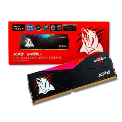 Memoria RAM ADATA XPG SPECTRIX D50 Grizzly - DDR4 - 8GB - 3200MHz - DIMM - para PC - AX4U32008G16A-SB50GZ