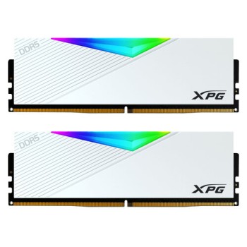 Memoria RAM ADATA XPG LANCER RGB - DDR5 - 32GB (2x16GB) - 7200MHz - UDIMM - para PC - Blanco - AX5U7200C3416G-DCLARWH