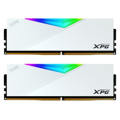 Memoria RAM ADATA XPG LANCER RGB - DDR5 - 32GB (2x16GB) - 7200MHz - UDIMM - para PC - Blanco - AX5U7200C3416G-DCLARWH